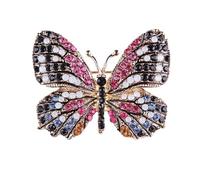 Broche Rhinestone Butterfly Brooch, Glittering, Multi-color Optional, For Women Retro Pin Vintage Women Brooch Women's Brooches Ladies Brooches(Butterfly-07)