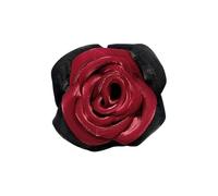 Broche rosa 3D de tela brillante de 7,5 cm - Elegante flor bicolor para mujer | Delicado para vestido de novia, fiesta, cumpleaños o San Valentín | Accesorio festivo y refinado, Grand, Metal, Sin gema