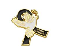 Broche seguro con detalle de paz, diseño elegante para trajes casuales, ropa profesional, pájaro de paz, acento elegante, One Size, como se describe