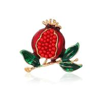 Broche simple de granada con forma de flor y pecho, accesorio para suéter