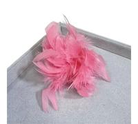broche tela plumas Broche retro de plumas grandes for mujer, con forma de flor en el pecho, for vestido, sombrero, decoración, ramillete(Pink 1)