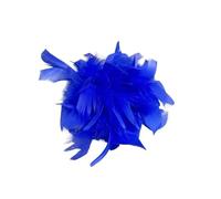 broche tela plumas Broche retro de plumas grandes for mujer, con forma de flor en el pecho, for vestido, sombrero, decoración, ramillete(Dark Blue)