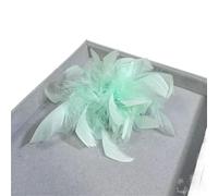 broche tela plumas Broche retro de plumas grandes for mujer, con forma de flor en el pecho, for vestido, sombrero, decoración, ramillete(Green)