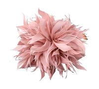 broche tela plumas Broches de plumas y ramillete for mujer, elegantes alfileres de solapa con flores, insignias for bodas y fiestas, accesorios de joyería.(Pink 1)