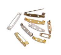 Broche trasero, 50 Uds broche Clip Base alfileres en blanco for suministros de fabricación joyas DIY(Mixed Color,20 mm)