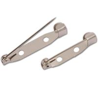 Broche trasero, 50 Uds broche Clip Base alfileres en blanco for suministros de fabricación joyas DIY(Silver Color,30 mm)