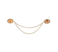 Broche único con cadena de flores, hermoso pin de aleación con textura, accesorio de moda para decoración de ropa y bolsos, accesorios elegantes reales, One Size, como se describe