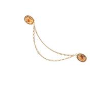 Broche único con cadena de flores insignia hermoso pin de solapa con estructura de aleación accesorio de moda para ropa y bolsos para decorar accesorios elegantes reales, talla única, como se describe