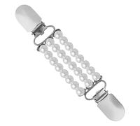 Broche único con cuentas para suéter, broche, perlas, cadena, chal, hebilla, ramillete, textura acrílica, perlas, cierre de cárdigan, talla única, como se describe