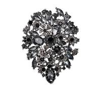 Broche único con diseño de flores, hermoso pin de aleación con textura, accesorio de moda adecuado para decoración de ropa y bolsos, broche de noche, talla única, como se describe