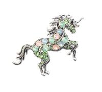 Broche único con forma de unicornio, joyería de metal resistente con elegante broche de unicornios para un uso prolongado, talla única, como se describe