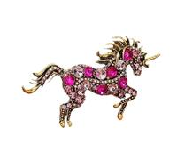 Broche único con forma de unicornios, joyería de metal resistente con elegante broche de aleación de unicornios para un uso prolongado, talla única, como se describe