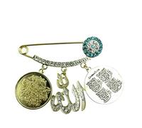 Broche único de aleación con letra con influencia, accesorio de joyería cultural perfecto para el día a día, elegante joyería de pecho, talla única, como se describe