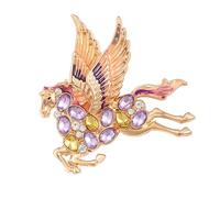 Broche único de caballo que simboliza el sueño adornado con diamantes de imitación brillantes para un estilo versátil y elegante, talla única, como se describe