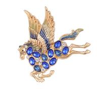 Broche único de caballo que simboliza el sueño adornado con diamantes de imitación brillantes para un estilo versátil y moderno y brillante, One Size, como se describe
