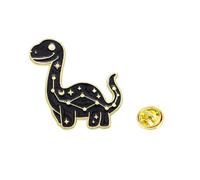 Broche único de dinosaurio negro, serie Constelaciones, pin de solapa de animales, accesorios elegantes para sombrero y chaquetas, Metal
