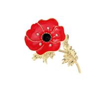 Broche único de flores de amapolas, broche artístico de flores de amapolas, detalle delicado, pin de solapa para mujer, unisex, moda unisex, talla única, como se describe