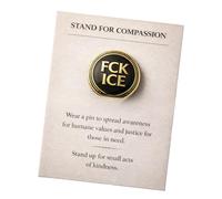 Broche único de metal con diseño de compasión que apoya la bondad y solapa mental positiva para varios usos, revestimiento coleccionable, One Size, como se describe