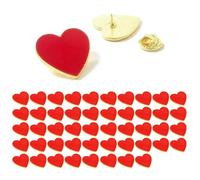 Broche único en forma de corazón para parejas y amigos, hecho de aleación resistente con forma de corazón, F, como se describe