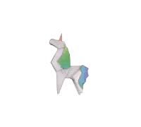 Broche Unicornio Joyas de Papel - arcoiris