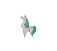 Broche Unicornio Joyas de Papel - babyblue