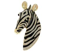 Broche unisex de cebra a rayas para mujeres y hombres, accesorios de ramillete de animales grandes, Acrílico Vidrio Acrílico Esmaltado cristal, No es una piedra preciosa