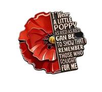 Broche unisex de Red Friday, exquisito pin de solapa rojo para mujeres y hombres, pin de conciencia patriótico de agradecimiento para la familia