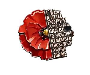 Broche unisex de Red Friday, exquisito pin de solapa rojo para mujeres y hombres, pin de conciencia patriótico de agradecimiento para la familia