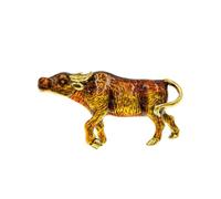 Broche unisex para mujeres y hombres, accesorios de toro de animales, 2 colores disponibles, Piedra Vidrio Piedra Esmaltado cristal, No es una piedra preciosa