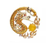 Broche vintage con adorno de insignia Ized Pin de solapa, accesorio tradicional de cultura china, talla única, como se describe