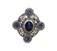 Broche vintage con lazo corazón broche ovalado elegante ramillete pin de solapa Cehst accesorios de joyería para mujeres evento formal vintage insignia de seguridad pin de solapa para ocasiones, talla