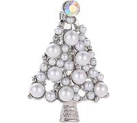 Broche vintage con pedrería, con forma de árbol de Navidad, con corpiño, joyas de Navidad, regalos para mujeres y niñas Durability And Professional