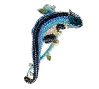 Broche vintage de lagarto de diamante completo con personalidad creativa para hombre, accesorio de ramillete, Metal Zinc Acrílico