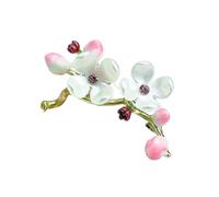 Broche vintage hecho a mano con diamantes de imitación de ciruelas en forma de flor para bolsas de ropa, elegante decoración de joyas, bufandas, bolsos, elegante broche de rosa para atuendo formal