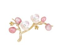 Broche vintage hecho a mano con diamantes de imitación de ciruelas en forma de flor para bolsas de ropa, elegante decoración de joyas, bufandas, bolsos, elegante broche de rosa para atuendo formal