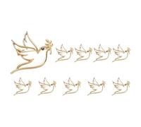 Broche vintage hueco en forma de S y rama de aleación de zinc ligero con corte intrincado, símbolo de la paz, joyería con cierre seguro, joyería de palomas, talla única, como se describe