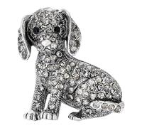 Broche vintage para perros pequeños, broche de cristal completo, ramillete impresionante a la moda, lindo broche de perro para mujeres, niñas, hombres, fiesta de cumpleaños, Cristal, Cristales