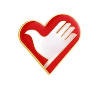 Broche voluntario de corazón portátil Delicado en forma de corazón Insignias de voluntario único para miembros de una organización sin fines de lucro, Einheitsgröße, como se describe