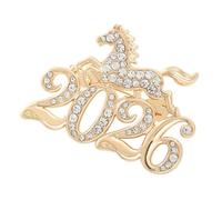 Broches Animales,Decoraciones Elegantes de Piedras de Diamante de Imitación para el Año del Caballo | 2026 Alfileres de Solapa con Tema Animal - Para La Decoración Del Sombrero Suéter Chal Bolso