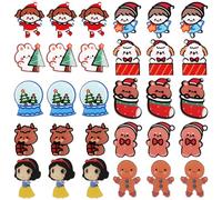 Broches árbol Navidad Insignia TAIZER 30 Piezas Pines Solapa Broche lindo Juego Agujas Dibujos Animados Ciervos para Joyería Regalo Adornos Navideños, Un tamaño