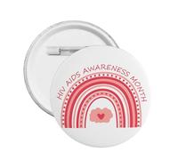 Broches, botones, insignias, pegatinas, letreros, alfileres de metal, para el mes de la concienciación sobre el SIDA