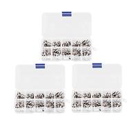 Broches botones negros 150 unidades en 3 cajas - Pines decorativos desmontables de 4 puntas para ropa femenina, cómodos y resistentes para camisas, abrigos y vestidos