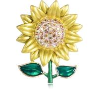 Broches, Broche de girasol, flor for abrigo o suéter, accesorios ropa creativos y con personalidad, pin for mujer