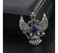 Broches, Broches de Metal de ala Retro, alfileres, insignia de águila de doble cabeza, broche for bufanda, traje, hebillas for ropa, broche, accesorios for hombres, regalos(A Silver)