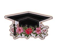 Broches conmemorativos de graduación con diseño delicado de aleación, pines de graduación de aleación para mujeres, celebraciones, joyería resistente a la decoloración, talla única, como se describe