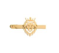 Broches creativos de acero inoxidable con diseño de león y corona de animales para mujeres y hombres, Gema NA