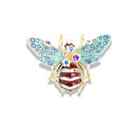 Broches de abeja para mujer, diseño de flores, insectos, fiesta, casual, insignias de traje, Piedra Vidrio Piedra Esmaltado cristal, No es una piedra preciosa