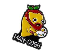 Broches de aleación inspirados en dibujos animados con forma de fruta, cierre trasero seguro, divertido amigo, colegas, plátano, mangos, dibujos animados, talla única, como se describe