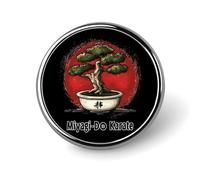 Broches de árbol bonsái de karate Miyagi-Do para mujeres y hombres, insignias de moda, alfileres de solapa para fiestas y bodas.