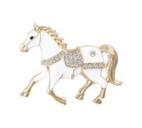 Broches de caballo con diamantes de imitación, pin de pony animal para hombres, vintage con diseño de ropa, accesorio para el hogar para mujeres, niños, adolescentes, jóvenes, marido, esposa, hijo, hi